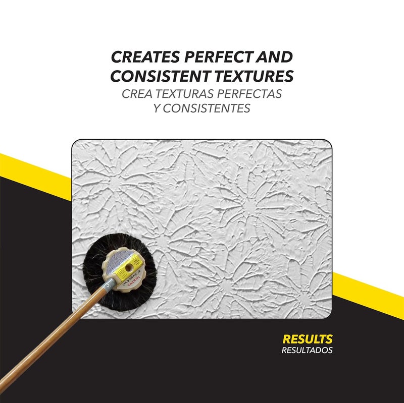 TOOLPRO 8-Inch Horse Hair Stipple Brush – Professional Texture Brush for Drywall and Ceiling Finishing - Image 2